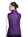 Puredown Women's Lightweight Down Packable Puffer Vest, Purple, S Size