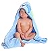 Baby Infant Hooded Towel, Blue Boy Dog, 100% Cotton Woven Terry, 40