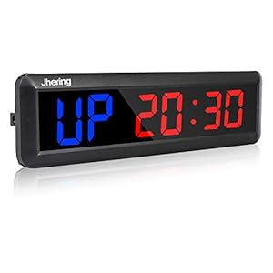 N/ A Jhering Interval Gym Timer Stopwatch 2.3 “Led Programmeerbare Tabata EMOM MMA Count Omhoog/omlaag Klok (Blauw/Rood)