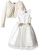 ZUNIE Girls' Allover Glitter Mesh Dress with Sweaterknit Shrug