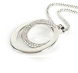 Creazy® Long Chain Women Fashion Crystal Rhinestone Silver Plated Pendant Necklace Gift