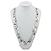 Bocar Long Necklaces for Women Trendy, Boho Layered Crystal Beaded Collar Necklaces for Women, Fashion Statement Necklaces Jewelry (Grey)