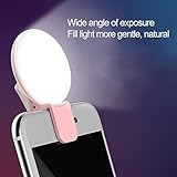 Selfie Lights,[Upgraded Version] Selfie Light Ring 3-Level Brightness 36 LED for iPhone Samsung Galaxy Sony, Motorola and Other Smart Phones; Clips on Night Ring Fill Light (Pink-1)