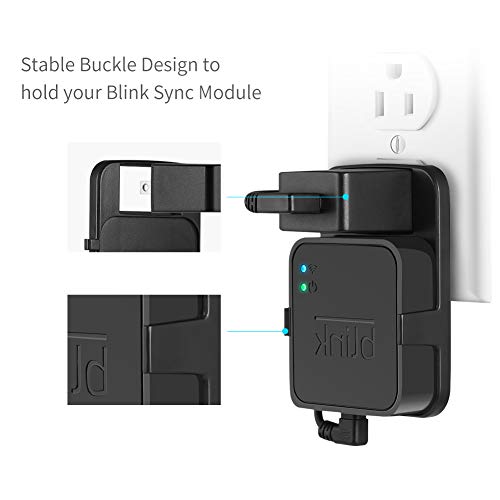 Outlet Wall Mount Holder for Blink Sync Module, Aotnex Simple Mounting Bracket Holder for Blink XT Blink XT2 Outdoor and Indoor Security Camera WiFi Hub, No Messy Wires or Screws