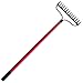TABOR TOOLS J205A Level Head Rake with Strong Long 54 Inch Fiberglass Handle, 14-Tine Garden Rake.