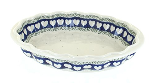 Click Here to See More Images Blue Rose Polish Pottery Cupid Scallop Baking Dish