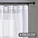 MRTREES Sheer Curtains White 45 inches Long Kitchen Curtains Sheers Basement Short Curtains Living Room Small Curtain Bedroom Voile Window Curtain Panels Rod Pocket 2 Panels