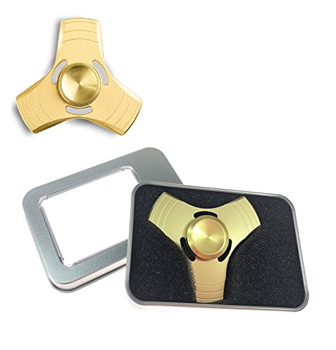Fidget Spinner EDC Hand Spinner Focus Fingertip Spinner Fidget Toys Metal High Speed Relieving ADHD, OCD , Anxiety Stress and Boredom ULTRA FAST BEARING Guarantee 1 min Spin Time(Fancy Gold)