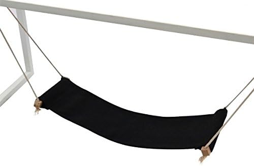 Comfy Bunny Comfortable Mini Adjustable Black Desk Foot Hammock Footrest plantar fasciitis Friendly