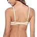 Wingslove Women's Everyday Basic Seamless Lightly Padded Underwire Plunge Demi T-Shirt Bra(Nude,36B)