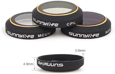 DJI Mavic Filter Set, Sharewell Drone Camera Lens Filters MCUV CPL ND8 ND Filter Polarizer for DJI Mavic Pro Accessories Drone Quadcopter (3-Pack)