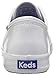 Keds Women's Kickstart Retro Court Patent Fashion Sneaker, White, 10 M US