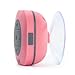 Laud Portable Bluetooth Shower Speaker - IPX4 Waterproof - Super Strong Suction Cup - Built In Mic For Hands free Calling - 6-Hour Music Playtime - Water Resistant Rubber (Pink)