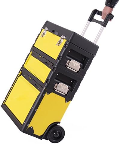 Details about Rolling Stacking Trolley Tool Box Chest Organizer Cabinet Metal Portable New