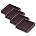 CasterMaster 3X3 Square Rubber Furniture Caster Cups with Anti-Sliding Floor Grip (Set of 4) primary
