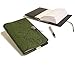 Acanthus Leaf Embossed Leather Writing Journal, 6 x 9-inch + Refillable Hardbound Insert Book