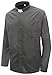 Ivyrobes Mens Tab-Collar Long Sleeves Clergy Shirt Medium Grey (Necksize 15.5