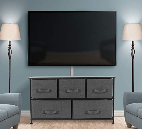 Sorbus-Dresser-with-Drawers-Furniture-Storage-Chest-Tower-Unit-for-Bedroom-Hallway-Closet-Office-Organization-Steel-Frame-Wood-Top-Easy-Pull-Fabric-Bins-5-Drawer-Long-BlackCharcoal
