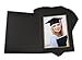 Golden State Art, Pack of 50, 5x7 Paper Photo Folders, Cardboard Picture Frames, Invitation Card, Great for Portraits, Special Events: Graduation, Christmas (Black with Gold Lining)