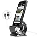 iPhone Charging Dock, Sinjimoru iPhone Dock Including Cable for iPhone X / 8/7 / 7 Plus / 6/6 Plus/SE/ 5. Sync Stand Aluminum, iPhone Package, Black.