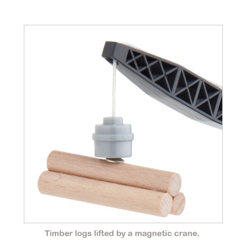 Orbrium Toys Cargo Train Car Set for Wooden Railway, 5-Piece