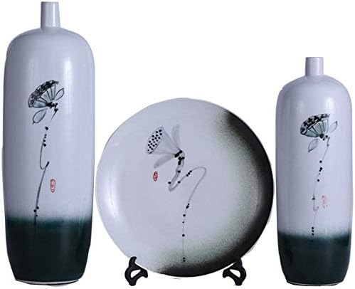 花瓶 中国の花瓶ホームデコレーション工場花白55 安い 激安 プチプラ 高品質 花器 17センチメートルセラミック花瓶3セット