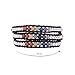 sedmart 7 Chakra Three Layers Soft Leather Bracelet Mixed Silver Plated Beaded Gemstones Meditation Multilayer Wrap Woven bangle Jewelry