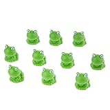 MagiDeal Miniature Fairy Garden Micro Landscape Mini Dollhouse Bonsai Decor Frog Pack of 10