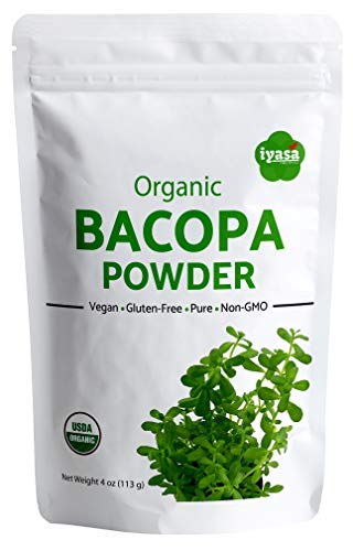 Organic Brahmi Bacopa Monnieri Powder, Trial Pack of 4 Oz/112 Gm, USDA Ayurvedic Herb Hair Growth and Brain Function , Always Fresh, Capsule Alternative, Resealable Pouch of 4 oz Organic Brahmi Bacopa Monnieri Powder, Trial Pack of 4 Oz/112 Gm, USDA Ayurvedic Herb Hair Growth and Brain Function , Always Fresh, Capsule Alternative, Resealable Pouch of 4 oz