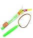 Set of 12 Flashing LED Sling Shot Flare Arrow Helicopter Children's Kid's Toy Flyer (Colors May Vary)