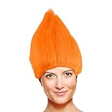 SecondSkin Troll Costume Wig - Orange