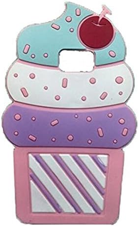 Showtime™ S6 Edge Plus Cover 3D Cute Cartoon Figure Soft Gel Rubber Skin Silicone Case for Samsung Galaxy S6 Edge Plus G928 (Pink Ice Cream)