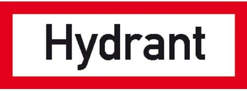 Sign for Fire Hydrant, selbstkl. Film Size 29,70 x 10,50 CM