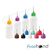 Precision Tip Applicator Bottles - 4 bottles and 12 Tips - Various Uses Include 