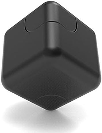 eBus Cube Hand Spinner High Speed EDC Gadgets Stress and Anxiety Relief Plastic Finger Focus Toy for Adults and Kids (Black)