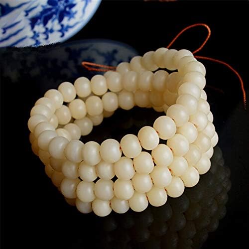 LEIGAGA Hand Polished Natural Camel Carved Buddha Oil Apple Round 108 Beads Bracelet Prayer Mala Carving Crafts Wholesale