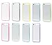 Costyle 9pcs 9 Colors Scratch-Resistant Slim Clear Back Case with Bumper Cover/ Anti Dust Dock Charger+Ear Port Plug for iPhone 5 5S 5GS