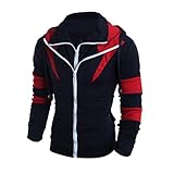 Men's Sweater,Neartime Winter Hoodie Man Hooded Sweatshirt Jacket Coat (M, Navy)