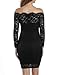 cindere Women's Floral Lace Off-Shoulder Elegant Bodycon Cocktail Party Wedding Dress