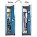 ABRA® 3 Shelf Hanging Locker Organizer for School, Gym, Work, Storage | Wide Shelves 6.5”x 9”| Eco-Friendly Fabric Healthy for Children | Adjustable School Locker Shelf from 3 to 2 Shelves (Navy Blue)