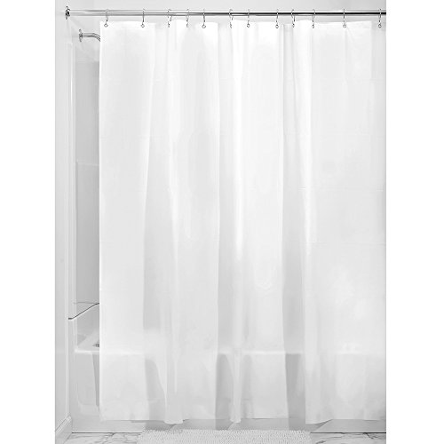 InterDesign Mildew-Free PEVA 4.8 Gauge Shower Liner, 72 x 72, Frost