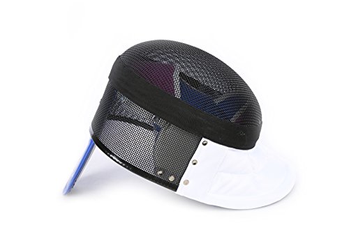 LEONARK Fencing Epee Mask Hema Helmet CE 350N Certified National Grade Masque - Fencing Protective Gear (Blue, Medium)
