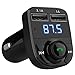 Handsfree Car Charger, KEZAY [New Upgraded] Car Radio Charger/Adapter Wireless Car Kit FM Transmitter Bluetooth Audio Music Dual USB Ports with TF Card Slot & Hands Free Calling (3.1A)
