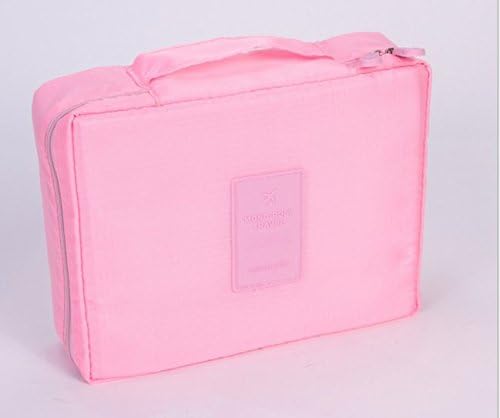 Clear Cosmetic Makeup Bag Toiletry Travel Kit Organizer Pink