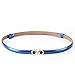 MoYoTo Women's Stylish Thin Patent Leather Gold Skinny Waist Belts For Dresses