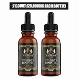 (2 Pack :: 25,000mg Each) Hemp Oil for Pain Relief Anxiety Relief Sleep Support :: Organic - Hemp Extract Supplement