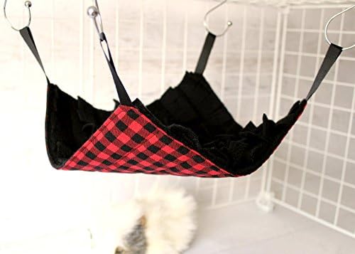 Thirsty Lumberjack Fringe Pet Hammock for Small Pets in Plaid