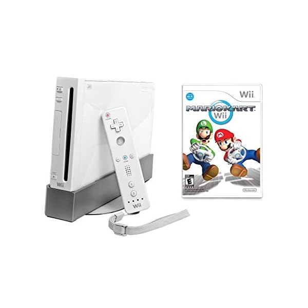 Nintendo Wii Console With Mario Kart Wii Bundle - Black (Renewed/Refurbished)