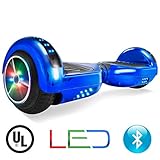 XtremepowerUS Self Balancing Scooter Hoverboard UL2272 Certified, w/Bluetooth Speaker and LED Light (Blue)
