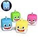 MALLMALL6 4Pcs Little Sharks Light Up Bath Toys Flashing Bathtub Toy Set Bathroom Floating Rubber Shark Squeeze and Squirting Water Toys for Toddler Preschool Shower Games Swimming Pool Birthday Party